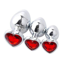 Load image into Gallery viewer, Luxurious Heart-Shaped 3-Piece Anal Training Kit BDSM