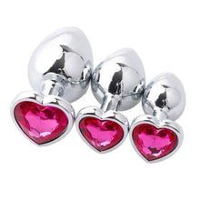 Load image into Gallery viewer, Luxurious Heart-Shaped 3-Piece Anal Training Kit BDSM