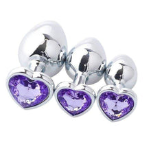 Load image into Gallery viewer, Luxurious Heart-Shaped 3-Piece Anal Training Kit BDSM