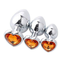 Load image into Gallery viewer, Luxurious Heart-Shaped 3-Piece Anal Training Kit BDSM