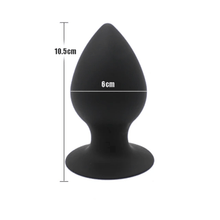 Load image into Gallery viewer, Black Chunky Silicone Butt Plug
