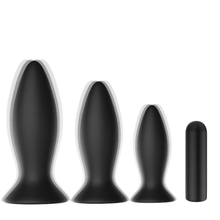 Load image into Gallery viewer, Suction Vibrating Cup Butt Plug 5pcs Set