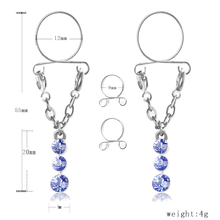 Load image into Gallery viewer, BDSM Dangling Beads Faux Nipple Rings
