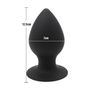 Black Chunky Silicone Butt Plug