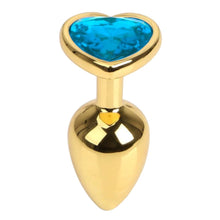 Load image into Gallery viewer, Heart-Shaped Stainless Steel Gold Butt Plug
