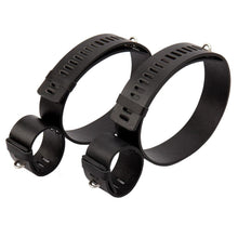 Load image into Gallery viewer, Adjustable Leather Thigh Cuffs BDSM