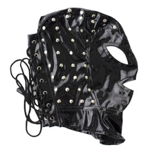 Load image into Gallery viewer, Studded Wet Look Leather Mask BDSM