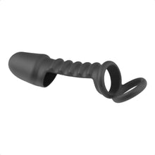 Load image into Gallery viewer, G Spot Cock Ring | Black Armor Dual Cock Ring BDSM