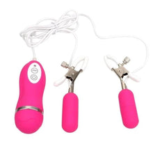Load image into Gallery viewer, BDSM Multi-frequency Vibrating Nipple Clamps