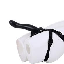 Lade das Bild in den Galerie-Viewer, Anal Fun Großer schwarzer Umschnalldildo, 20,3 cm