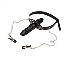 Load image into Gallery viewer, BDSM Double Ended Gag With Nipple Clamps