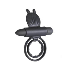 Load image into Gallery viewer, Clit-Friendly Vibrating Dual Cock Ring