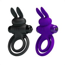 Load image into Gallery viewer, Dual Cock Ring | Lock 10-Speed Rabbit Cock Ring BDSM