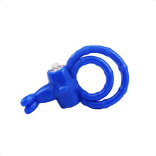 Load image into Gallery viewer, Erection-Enhancing Blue Bunny Cock Ring