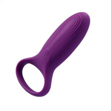 Load image into Gallery viewer, Rechargeable Vibrating Purple Cock Ring BDSM