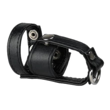 Load image into Gallery viewer, Adjustable Leather Strapping Chastity Cage