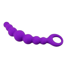 Load image into Gallery viewer, Silicone Purple Anal Beads