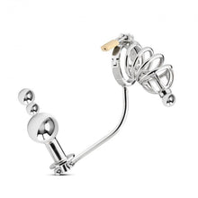 Charger l'image dans la galerie, Cage de chasteté avec plug anal - Cage de chasteté avec plug anal