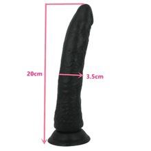 Load image into Gallery viewer, Strap On Delight Realistic Black Dildo BDSM