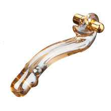 Load image into Gallery viewer, Coloured Glaze Curved Glass Dildo