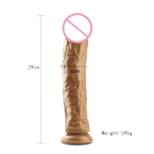 Lade das Bild in den Galerie-Viewer, Riesiger realistischer 11-Zoll-Dildo aus Haut mit Saugnapf BDSM