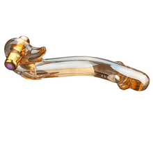 Load image into Gallery viewer, Coloured Glaze Curved Glass Dildo