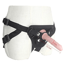 Load image into Gallery viewer, Thin 5 Inch Dildo With Strap On Kit BDSM