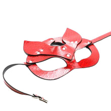 Load image into Gallery viewer, Sexy Red Leather Mask BDSM
