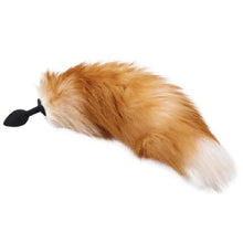 Load image into Gallery viewer, 17" Light Brown Fox Tail Plug BDSM