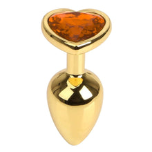 Load image into Gallery viewer, Heart-Shaped Stainless Steel Gold Butt Plug