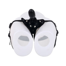 Lade das Bild in den Galerie-Viewer, Anal Fun Großer schwarzer Umschnalldildo, 20,3 cm