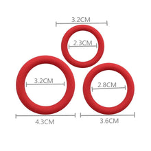 Load image into Gallery viewer, Elastic Cock Ring 3-Piece Set