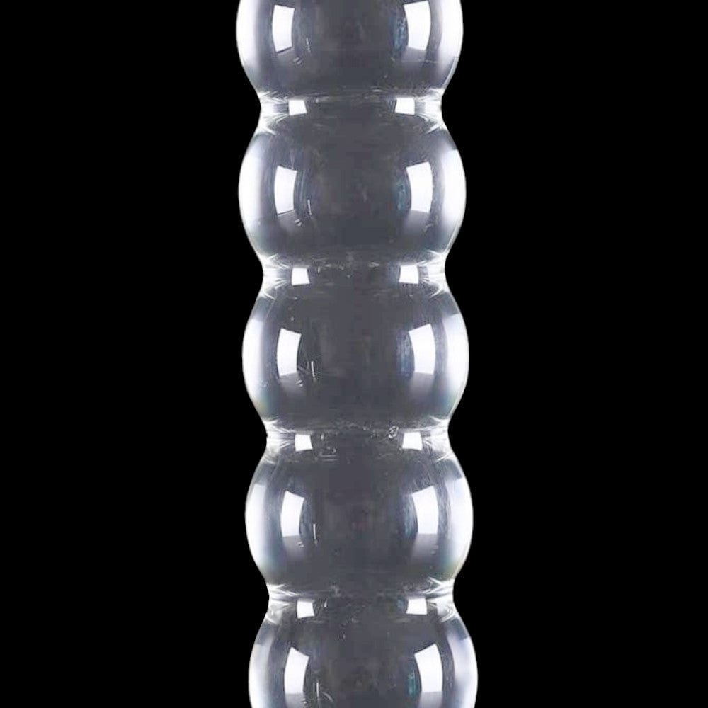 Luxurious Beaded 10 Inch Large Glass Dildo BDSM