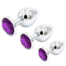 Load image into Gallery viewer, Stainless Steel Butt Plug 3pcs Set BDSM