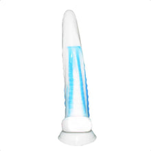 Lade das Bild in den Galerie-Viewer, Blau-weißer Drachendildo