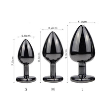 Load image into Gallery viewer, Red Heart Metal Butt Plug Kit 3pcs BDSM