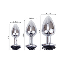 Load image into Gallery viewer, Black Rose Butt Plug Kit