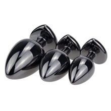 Load image into Gallery viewer, Heart-Shaped Crystal Butt Plug Kit and Bullet Vibrator BDSM