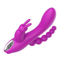 Lade das Bild in den Galerie-Viewer, 3-in-1-G-Punkt-Kaninchen-Analdildo-Vibrator