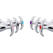 Lade das Bild in den Galerie-Viewer, Juwelenbesetzter Buttplug aus rostfreiem Metall BDSM