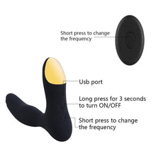 Load image into Gallery viewer, Black Wireless Prostate Toy