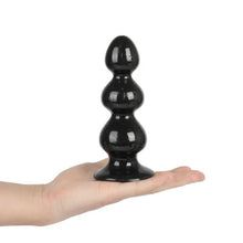 Lade das Bild in den Galerie-Viewer, Schwarzer, mit Perlen besetzter Glory 6-Zoll-Analdildo BDSM