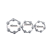 Load image into Gallery viewer, Stainless Sextet Beaded Cock Ring BDSM