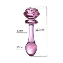 Lade das Bild in den Galerie-Viewer, Bezaubernder Dildo mit rosa Glasperlen und Rose, BDSM