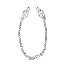 Charger l'image dans la galerie, Pinces à tétons en forme de papillon en argent avec chaîne BDSM