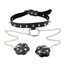 Load image into Gallery viewer, Studded O Ring Choker With Nipple Covers