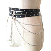 Load image into Gallery viewer, Leather and Chains BDSM Belt BDSM