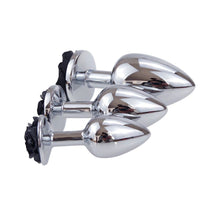 Load image into Gallery viewer, Black Rose Butt Plug Kit