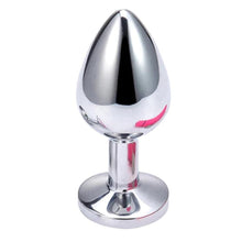 Load image into Gallery viewer, Jeweled Stainless Steel Butt Plug and Vibrator BDSM