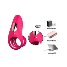 Load image into Gallery viewer, USB Rechargeable Remote Cock Ring BDSM